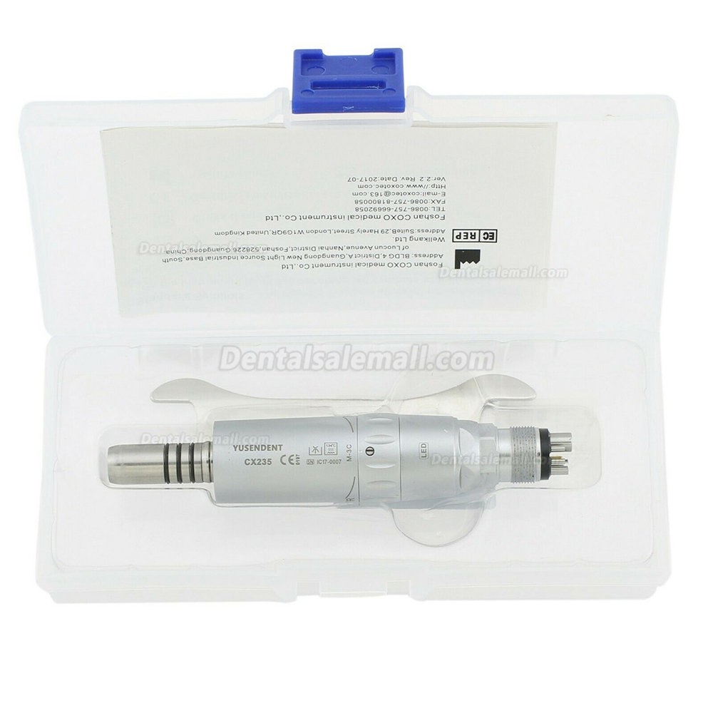 YUSENDENT COXO CX235-3C Dental LED Fiber Optic Air Motor Handpiece 6 Hole E type Fit NSK KAVO